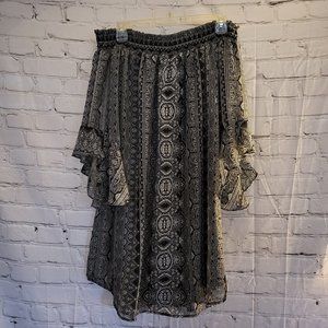 City Triangles (JCP), Size XL, Black/White Print Off Shoulder Dress
